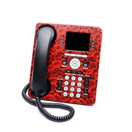 DESK PHONE DESIGNS A9611 Cover-Coral Red Roses A9611RAL3016954G